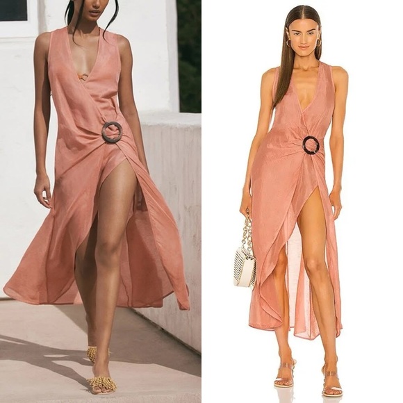 cult gaia Dresses & Skirts - CULT GAIA Solene Midi Dress in Jaipur Pink Sz L